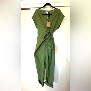 Elegant Architectural Wrap Jumpsuit Boiler Suit Romper NWT